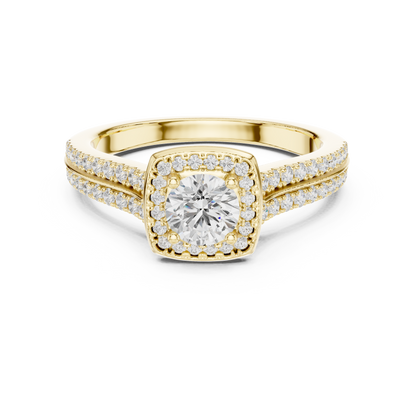 Mixed Shape Lab Grown Diamond Halo Ring