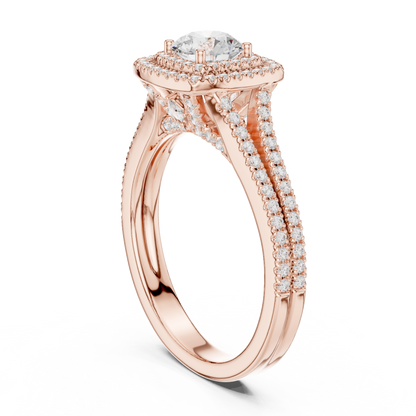 Cushion Solitaire Lab Grown Diamond Ring