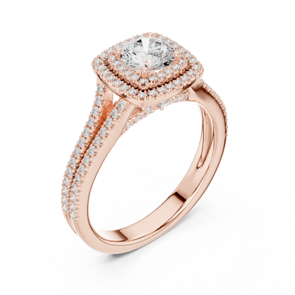 Cushion Solitaire Lab Grown Diamond Ring