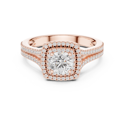 Cushion Solitaire Lab Grown Diamond Ring