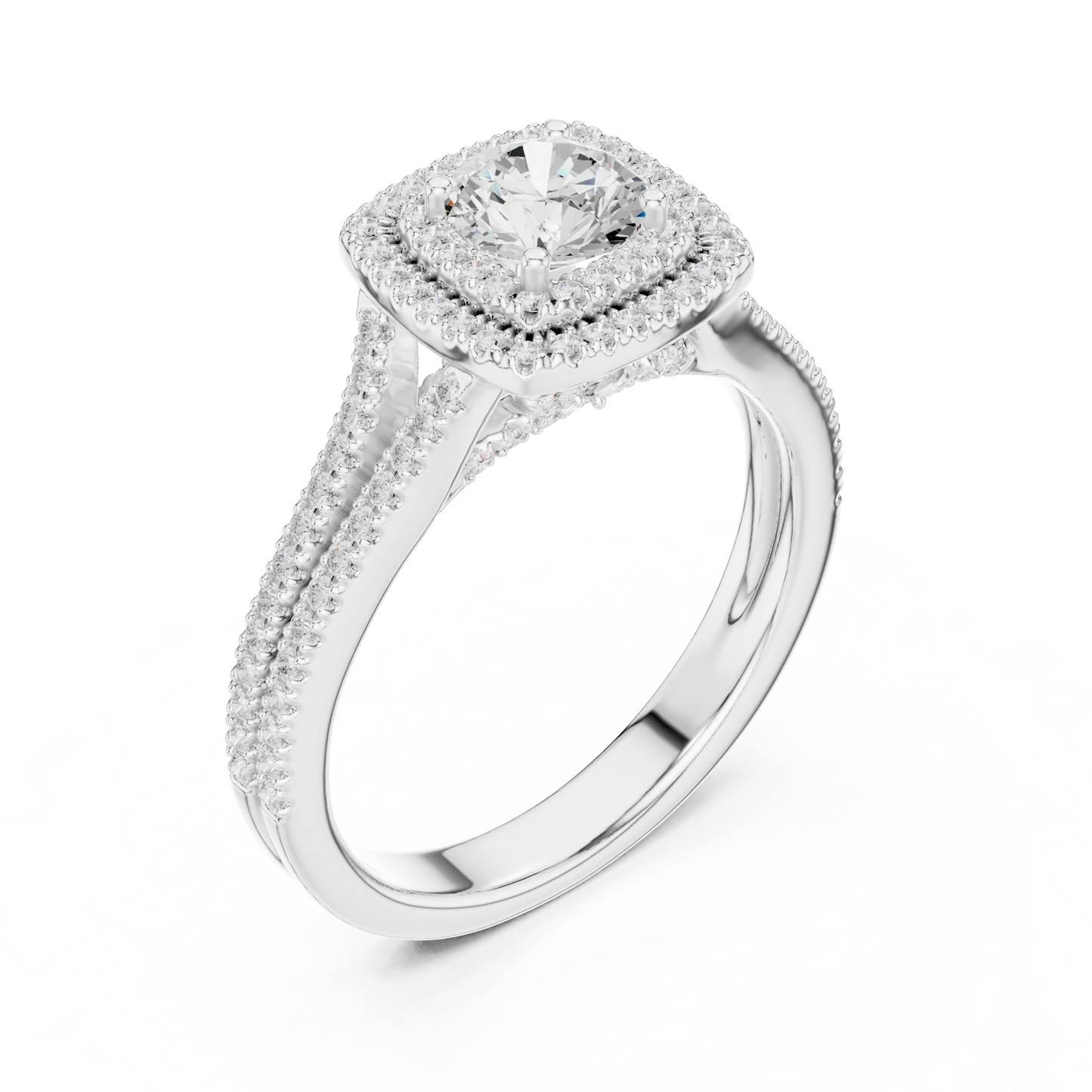 Cushion Solitaire Lab Grown Diamond Ring