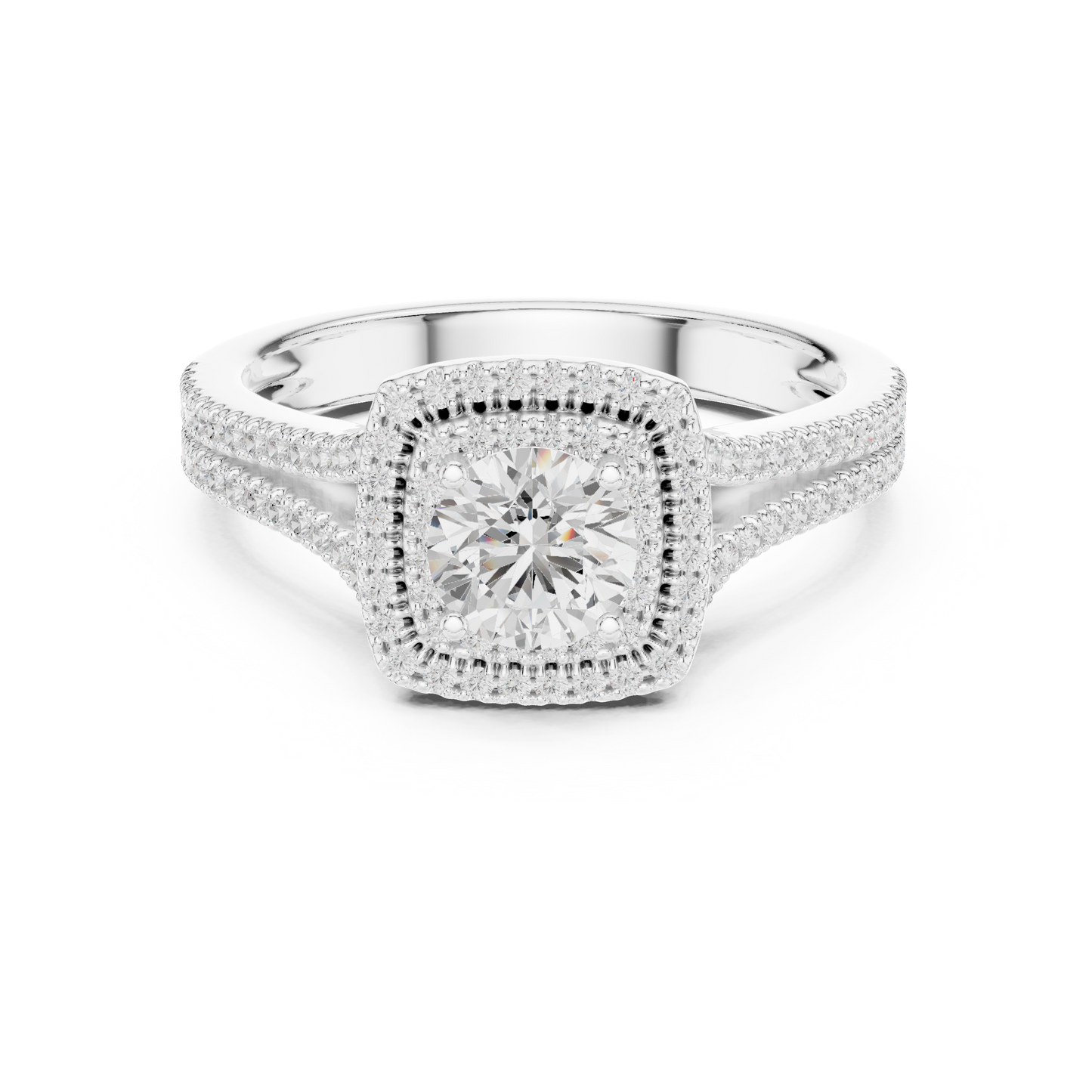Cushion Solitaire Lab Grown Diamond Ring
