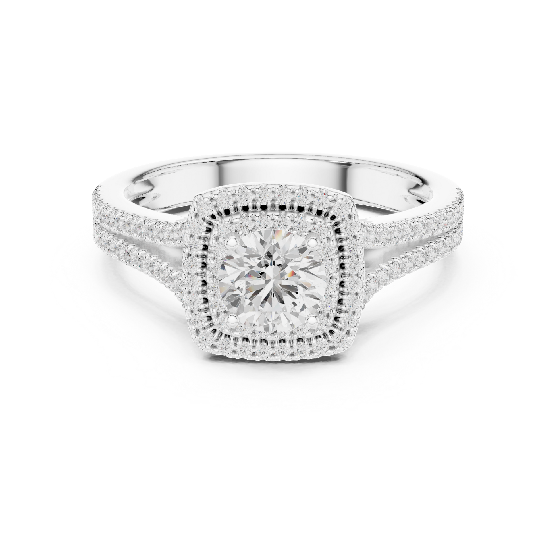 Cushion Solitaire Lab Grown Diamond Ring