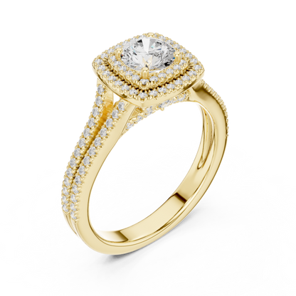 Cushion Solitaire Lab Grown Diamond Ring