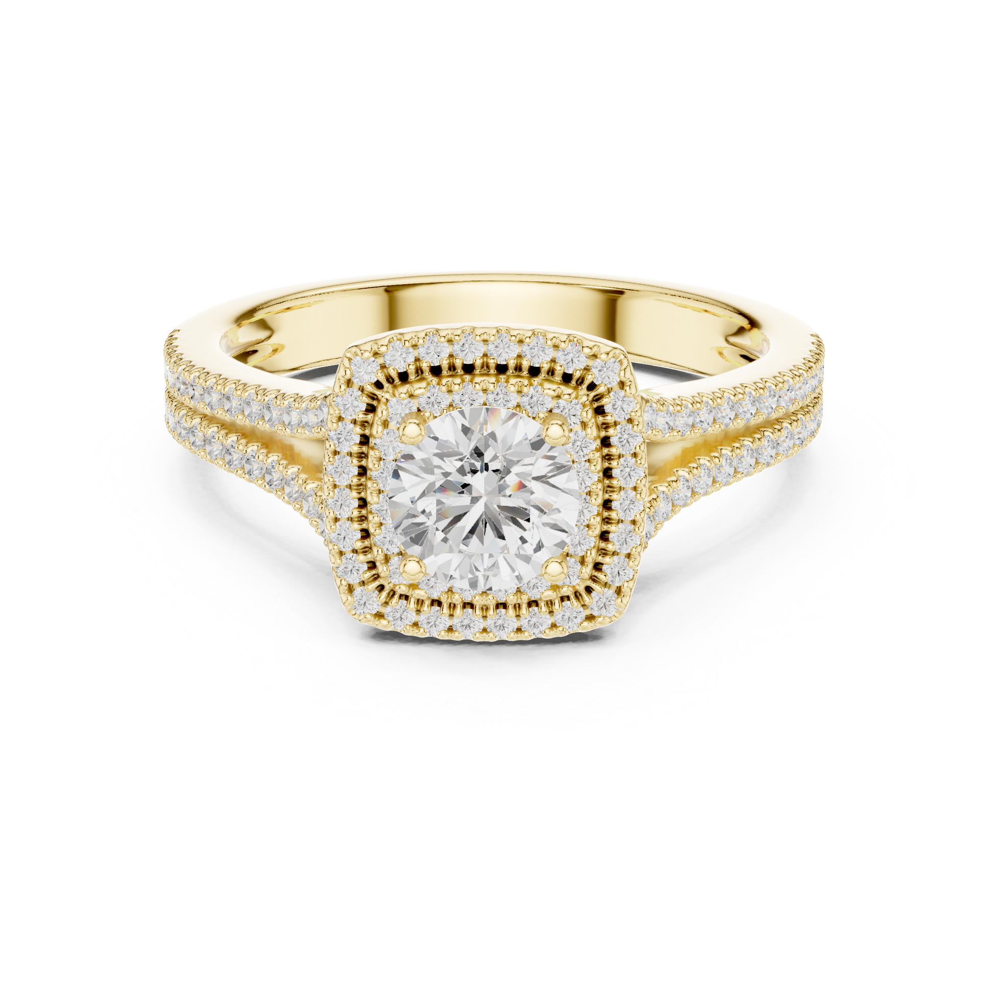 Cushion Solitaire Lab Grown Diamond Ring