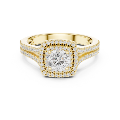 Cushion Solitaire Lab Grown Diamond Ring
