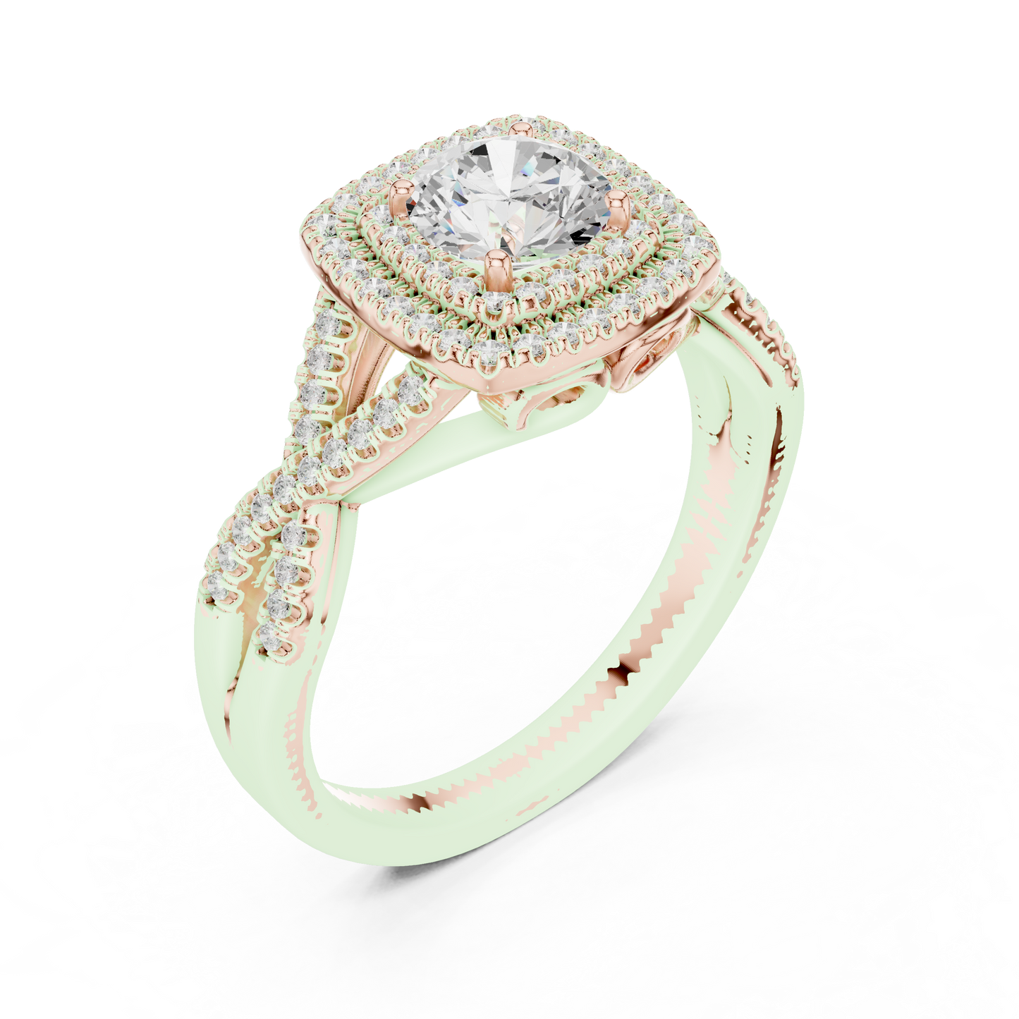 Mixed Shape Lab Grown Diamond Side Stone Ring