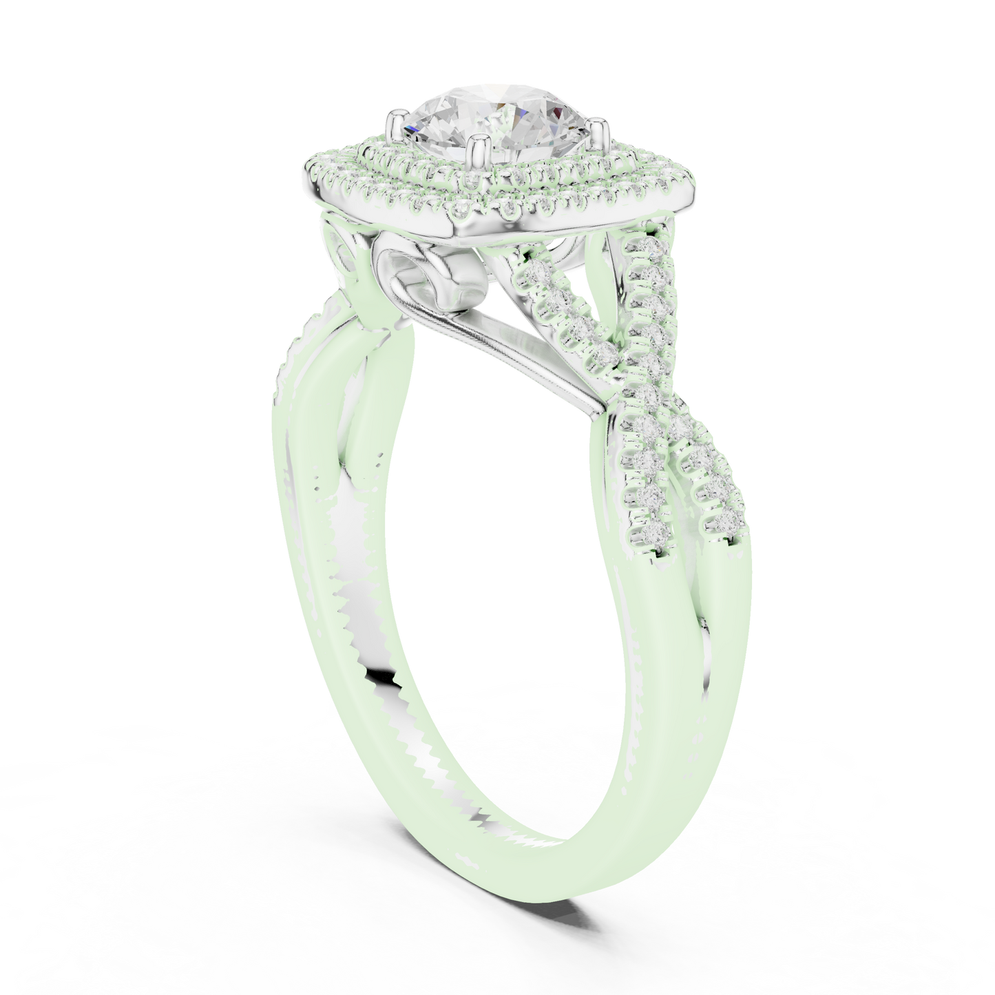 Mixed Shape Lab Grown Diamond Side Stone Ring