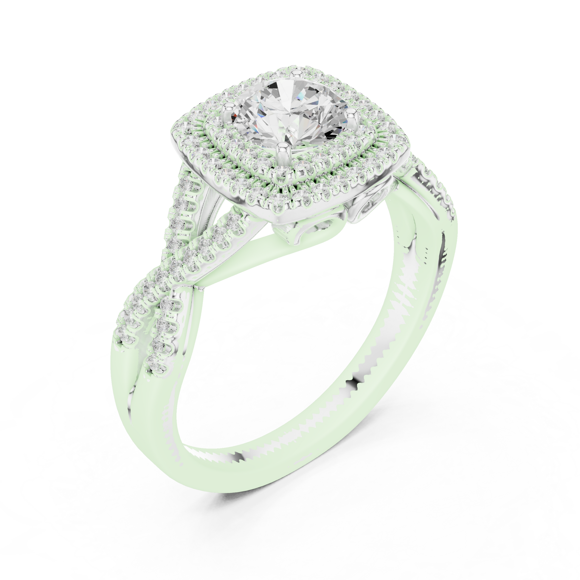Mixed Shape Lab Grown Diamond Side Stone Ring
