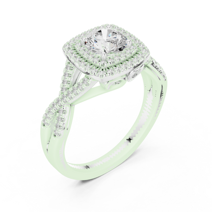 Mixed Shape Lab Grown Diamond Side Stone Ring