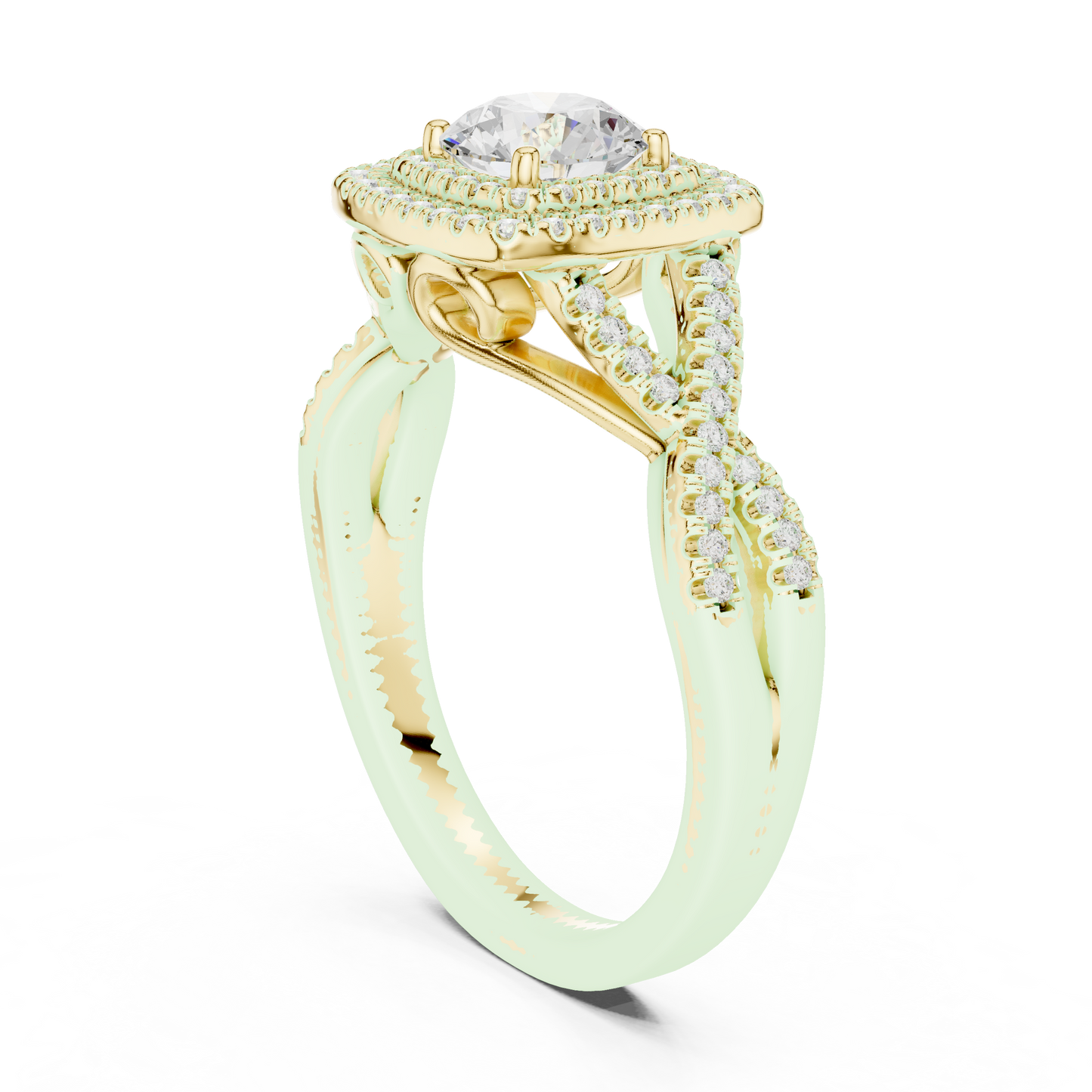 Mixed Shape Lab Grown Diamond Side Stone Ring