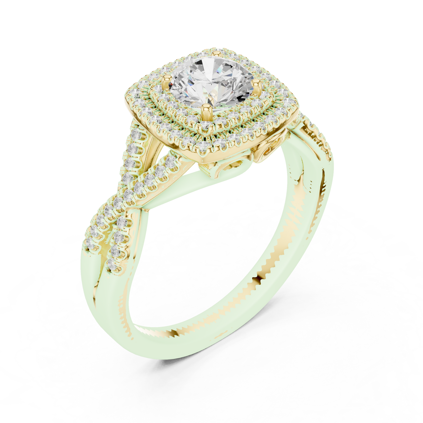 Mixed Shape Lab Grown Diamond Side Stone Ring
