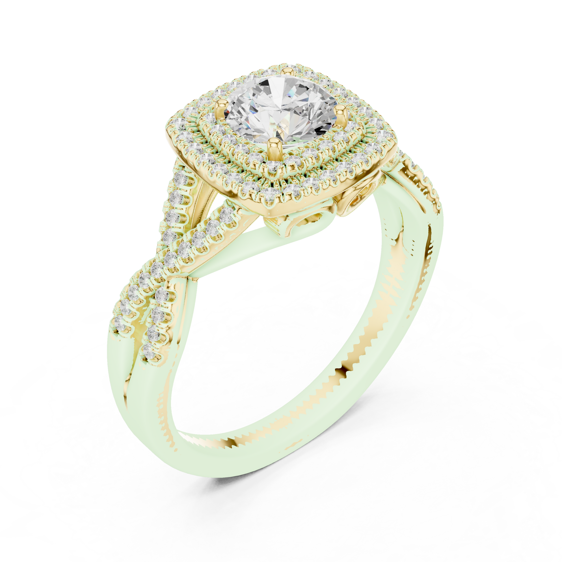 Mixed Shape Lab Grown Diamond Side Stone Ring