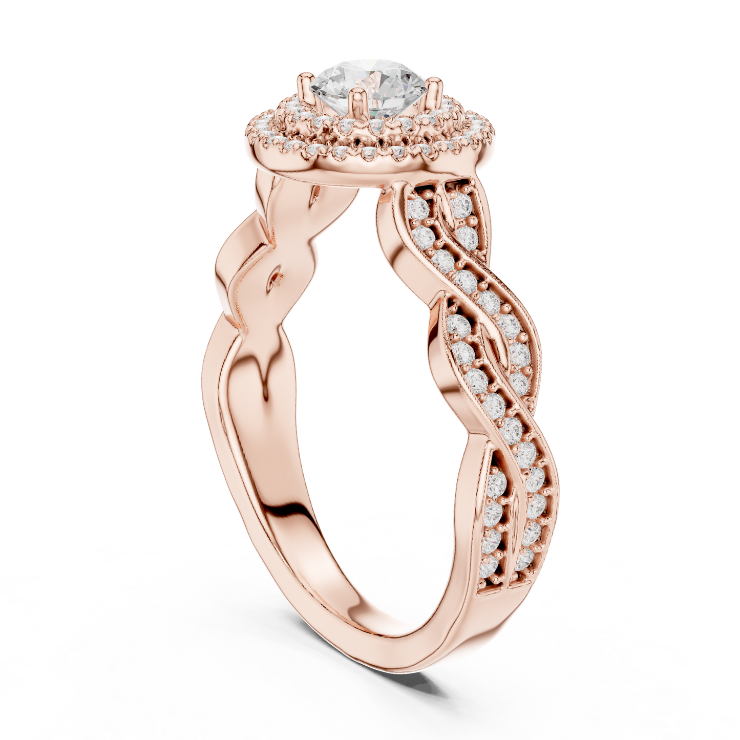 Mixed Shape Lab Grown Diamond Halo Ring