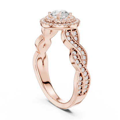 Mixed Shape Lab Grown Diamond Halo Ring
