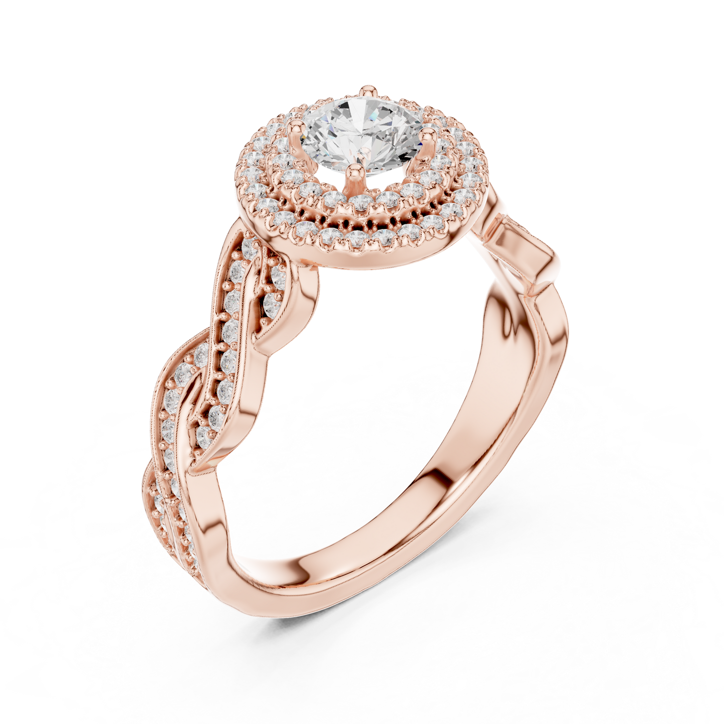 Mixed Shape Lab Grown Diamond Halo Ring