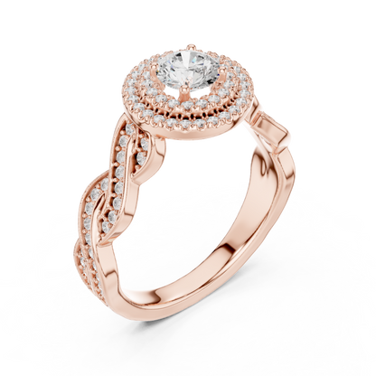 Mixed Shape Lab Grown Diamond Halo Ring