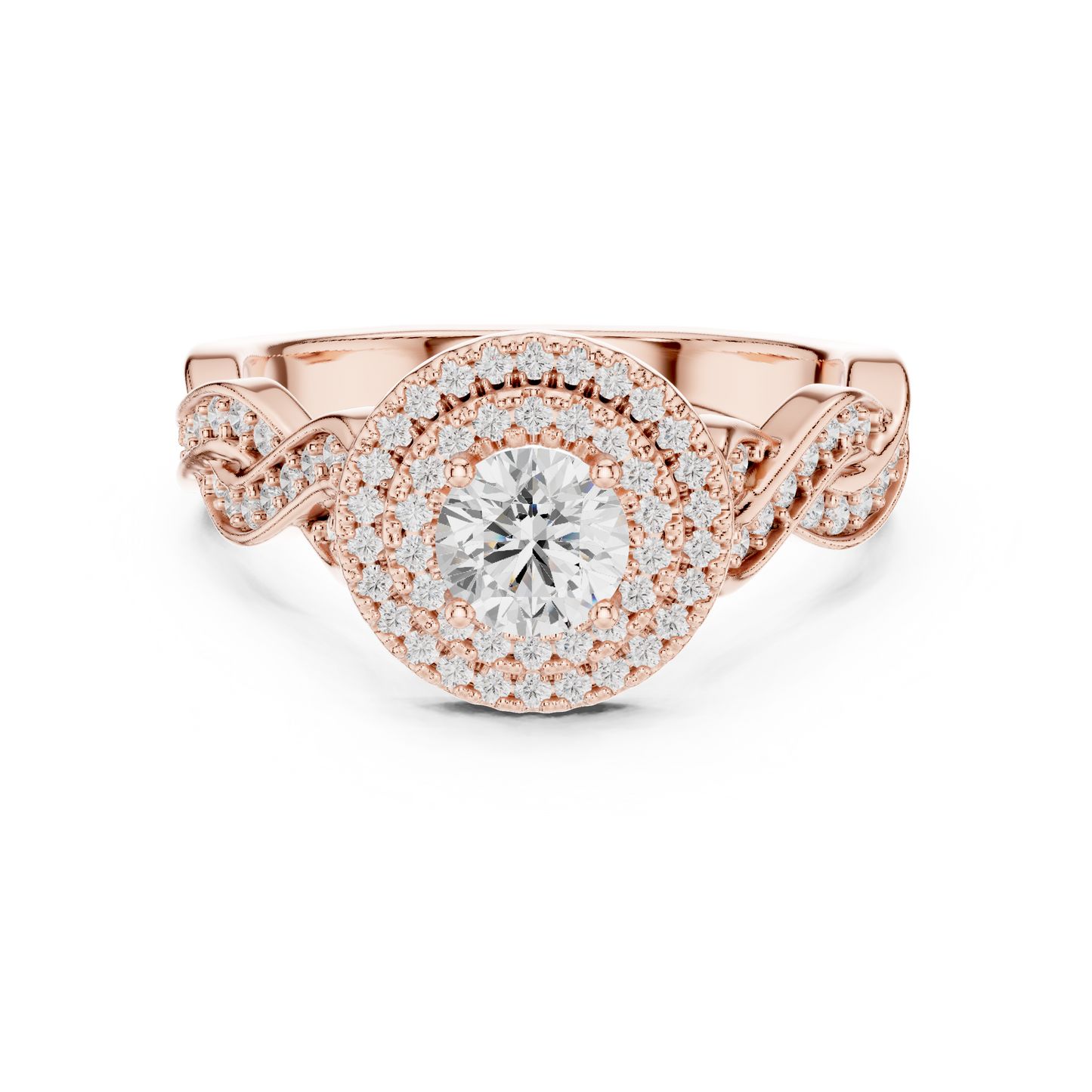 Mixed Shape Lab Grown Diamond Halo Ring