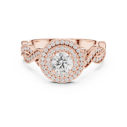 Mixed Shape Lab Grown Diamond Halo Ring