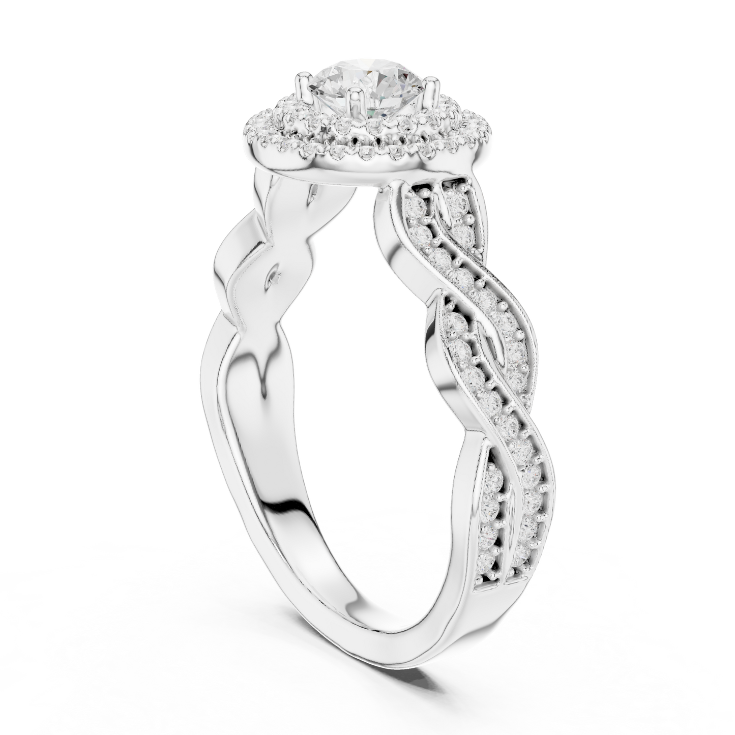 Mixed Shape Lab Grown Diamond Halo Ring