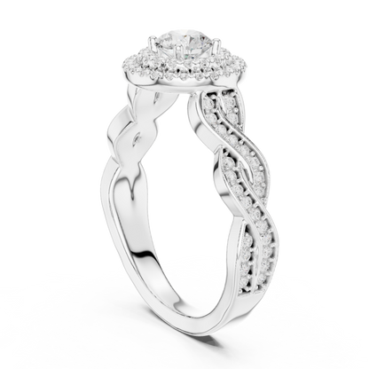 Mixed Shape Lab Grown Diamond Halo Ring