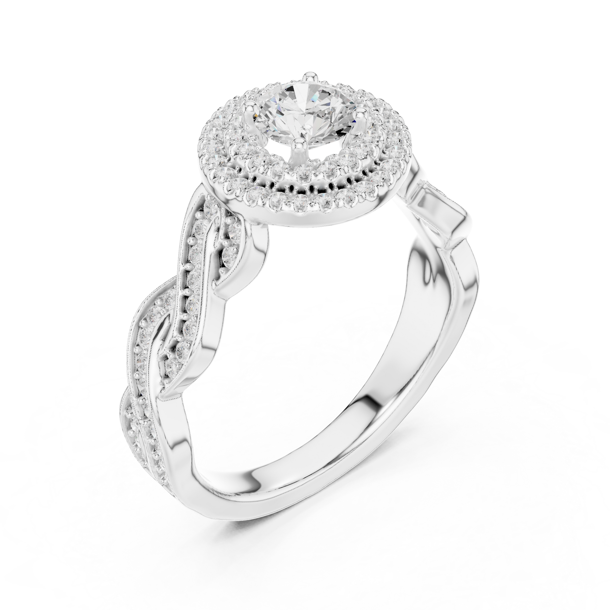 Mixed Shape Lab Grown Diamond Halo Ring