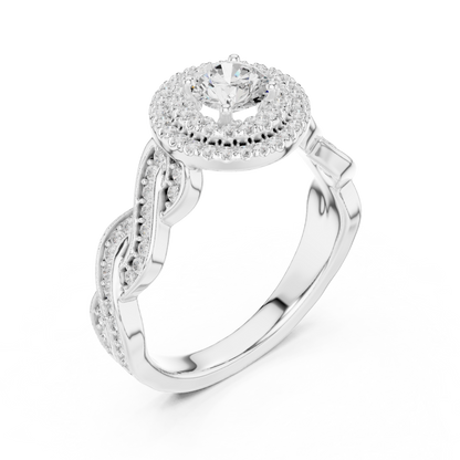 Mixed Shape Lab Grown Diamond Halo Ring