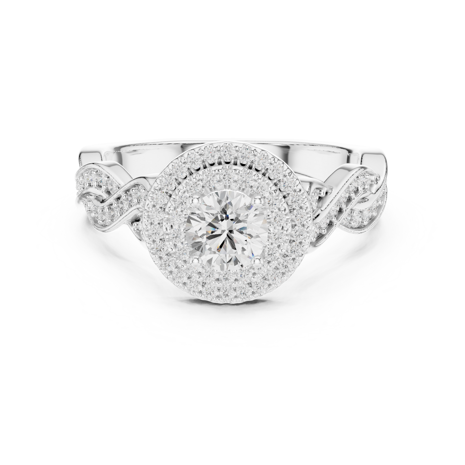 Mixed Shape Lab Grown Diamond Halo Ring