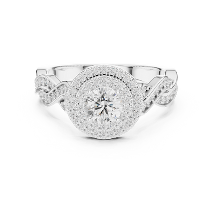Mixed Shape Lab Grown Diamond Halo Ring