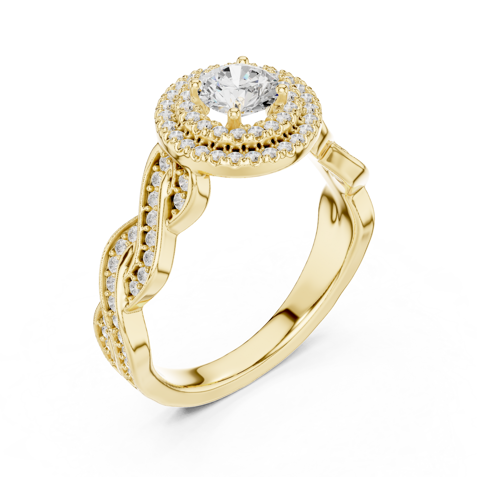 Mixed Shape Lab Grown Diamond Halo Ring
