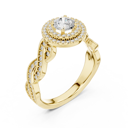 Mixed Shape Lab Grown Diamond Halo Ring