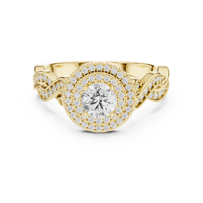 Mixed Shape Lab Grown Diamond Halo Ring