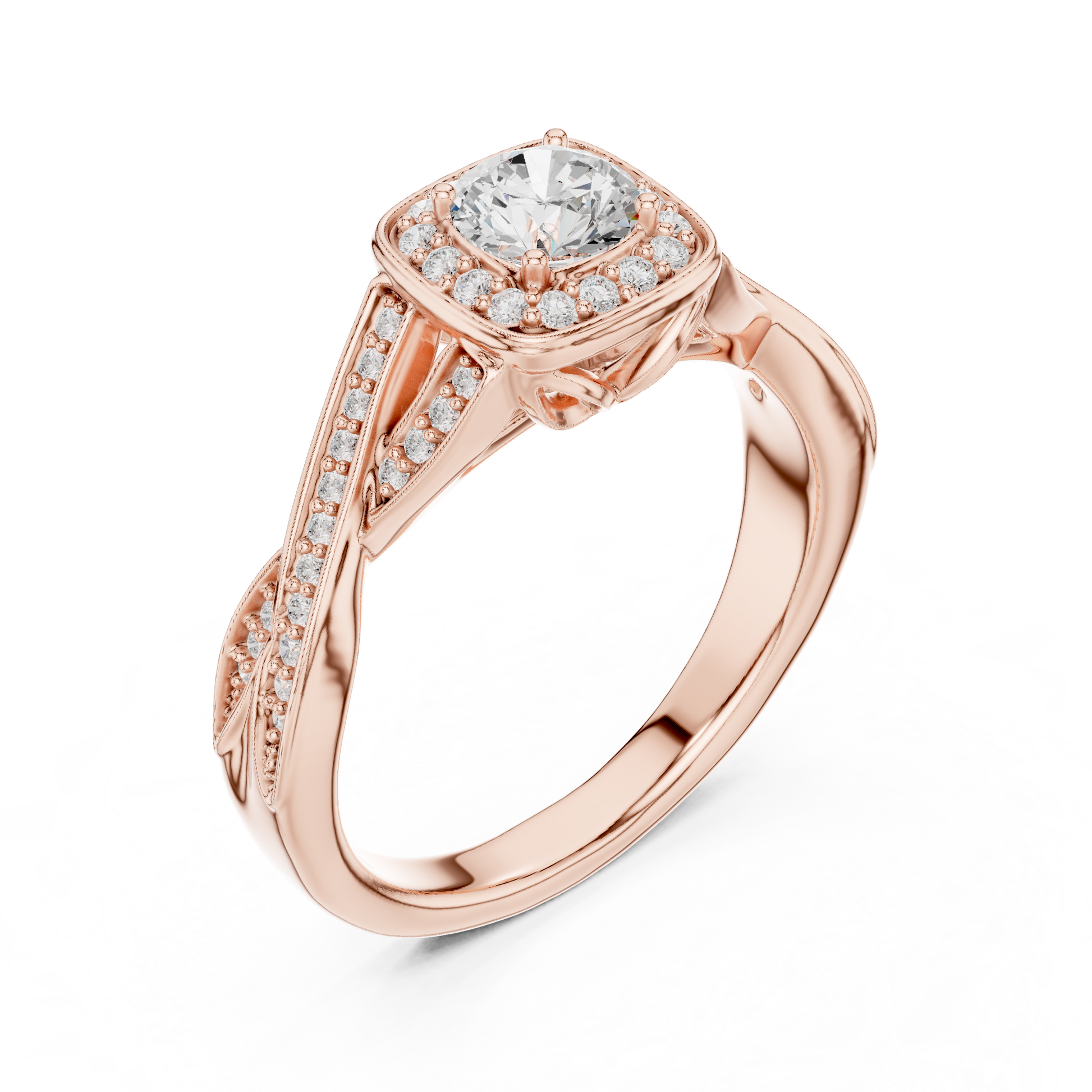 Mixed Shape Lab Grown Diamond Halo Ring
