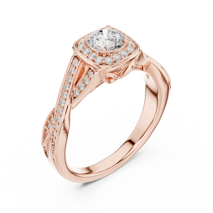 Mixed Shape Lab Grown Diamond Halo Ring