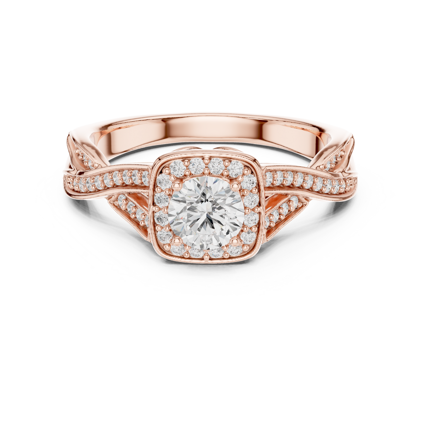 Mixed Shape Lab Grown Diamond Halo Ring