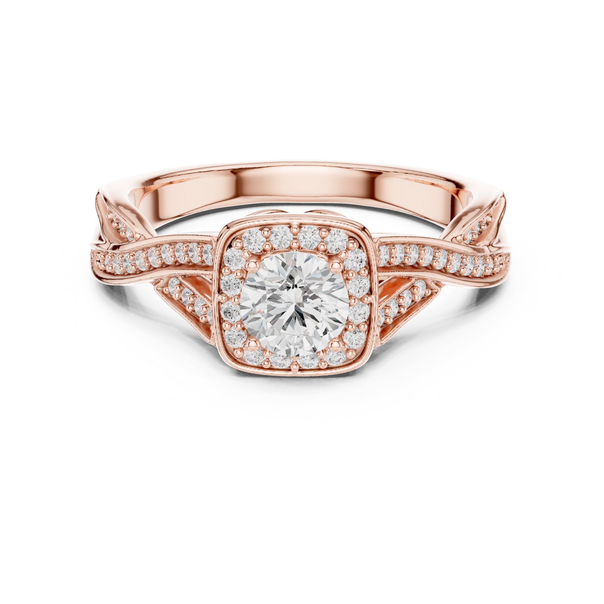 Mixed Shape Lab Grown Diamond Halo Ring