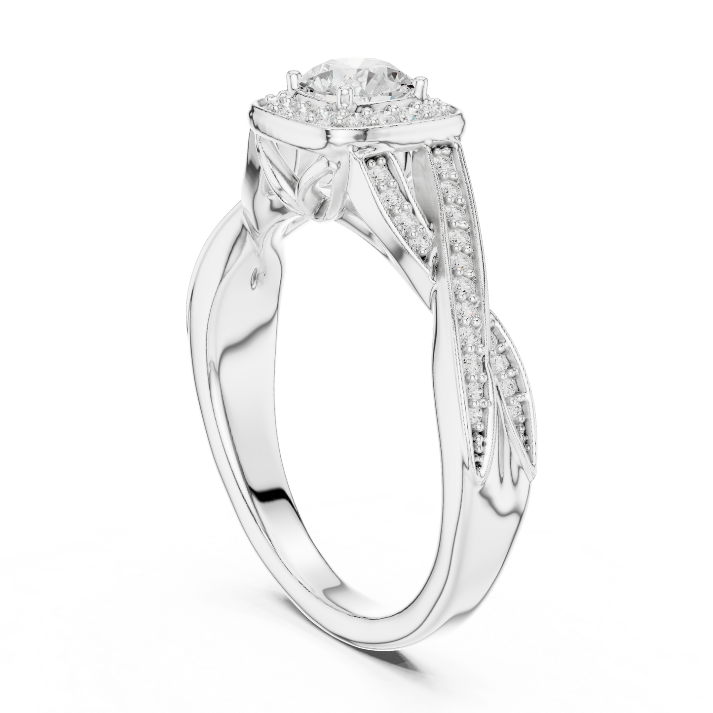 Mixed Shape Lab Grown Diamond Halo Ring