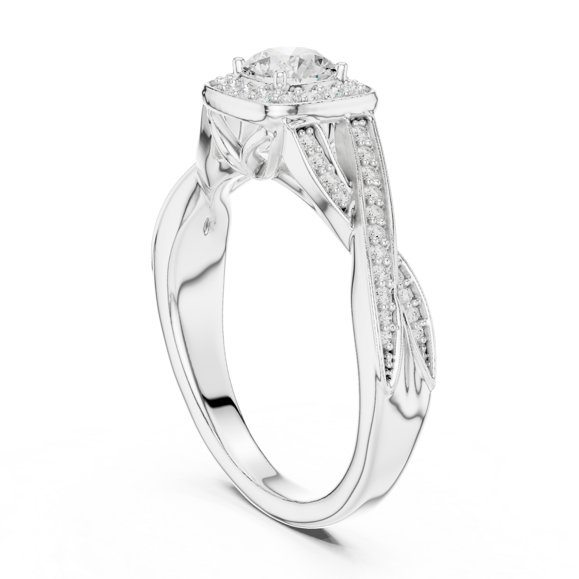 Mixed Shape Lab Grown Diamond Halo Ring