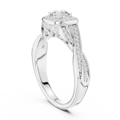 Mixed Shape Lab Grown Diamond Halo Ring