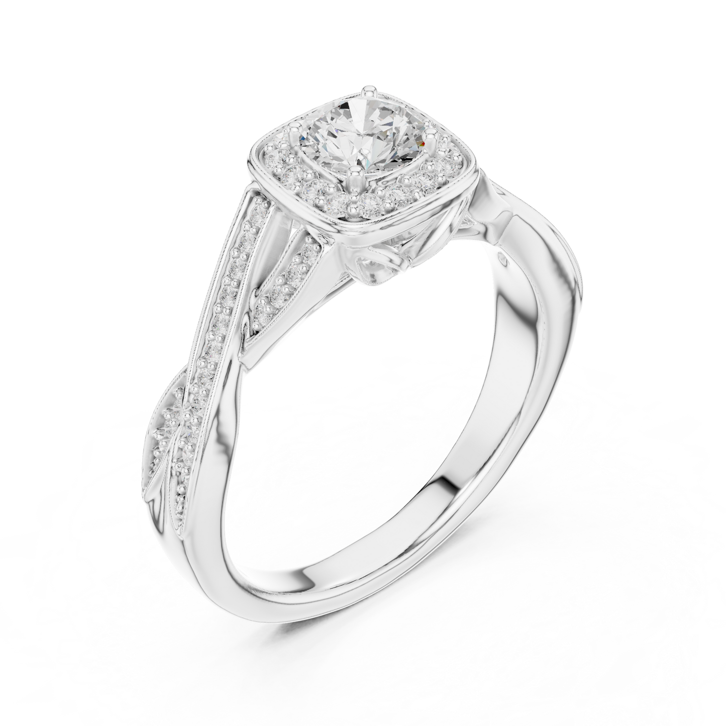 Mixed Shape Lab Grown Diamond Halo Ring