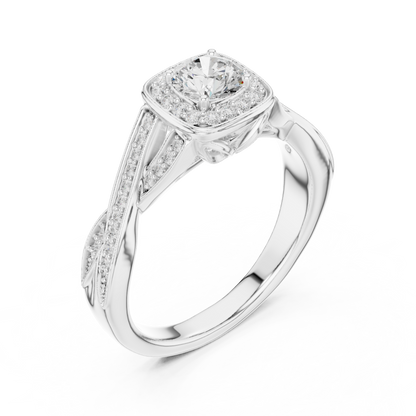 Mixed Shape Lab Grown Diamond Halo Ring