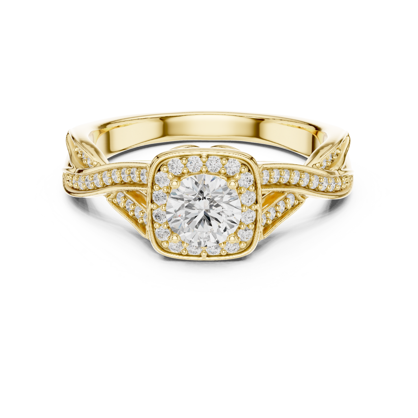 Mixed Shape Lab Grown Diamond Halo Ring