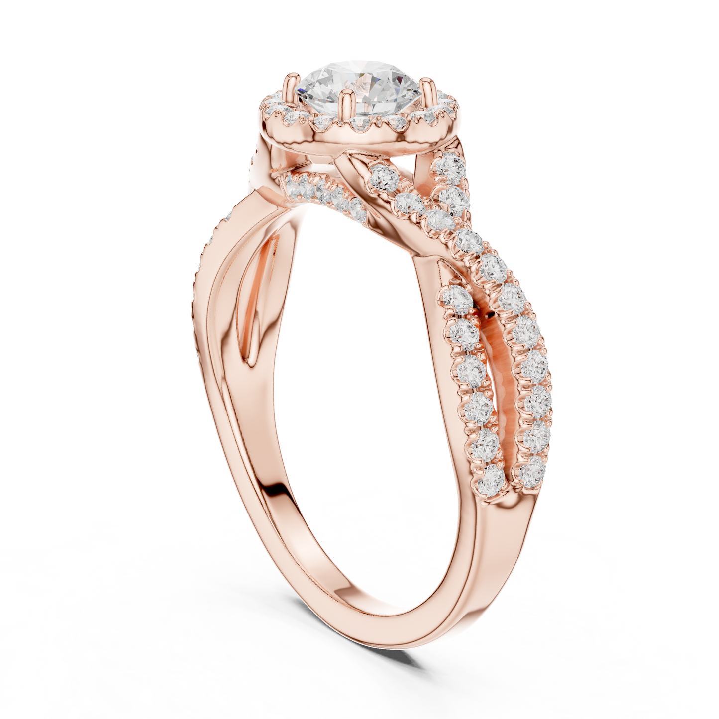 Round Halo Lab Grown Diamond Ring