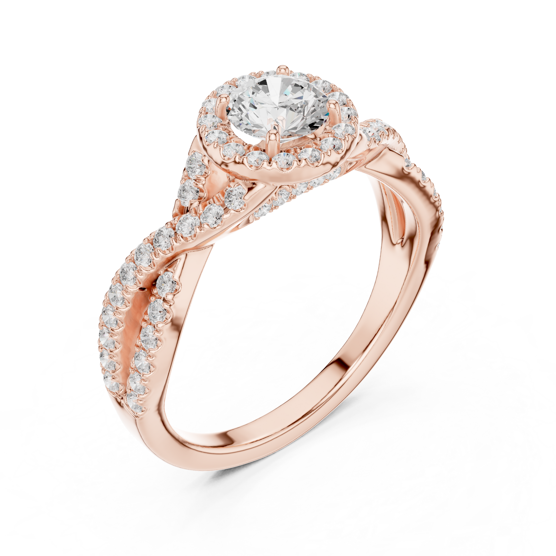 Round Halo Lab Grown Diamond Ring