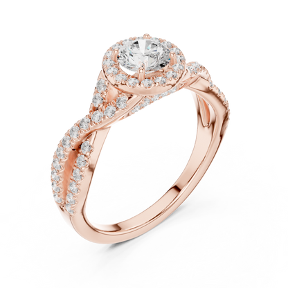 Round Halo Lab Grown Diamond Ring