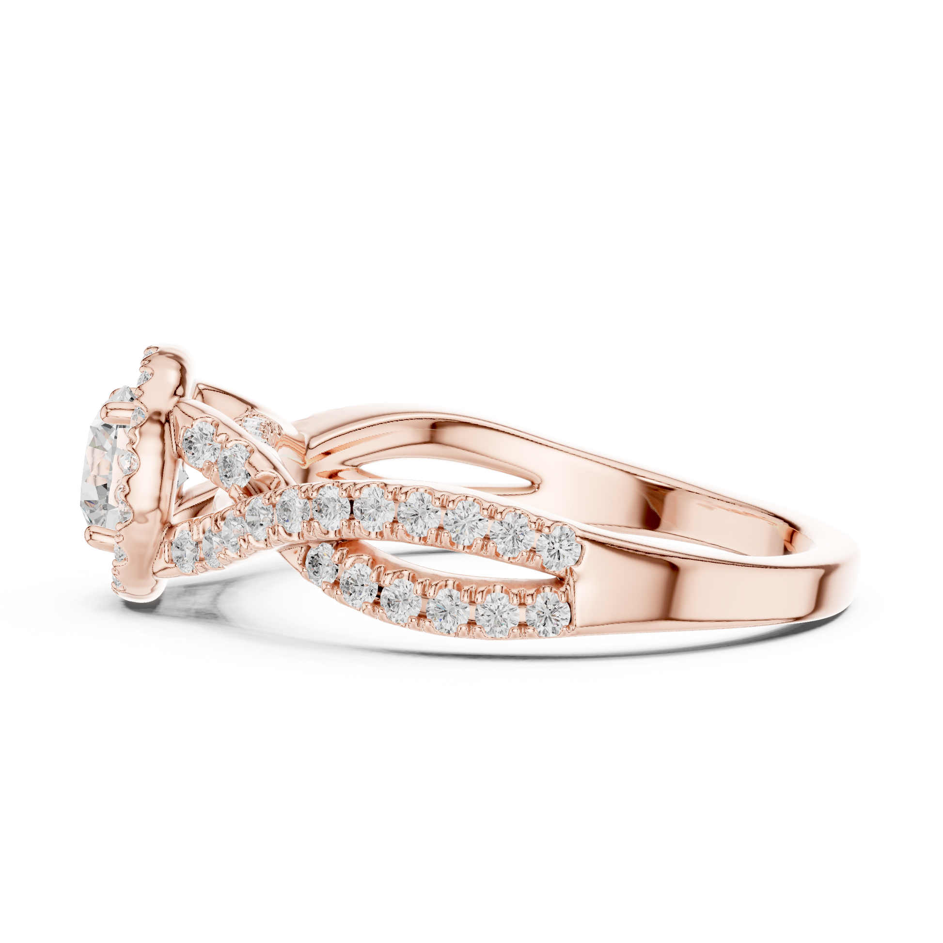 Round Halo Lab Grown Diamond Ring