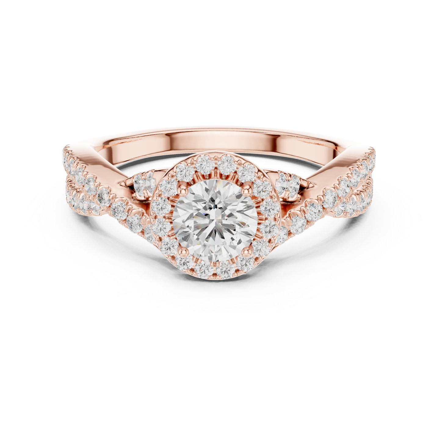 Round Halo Lab Grown Diamond Ring