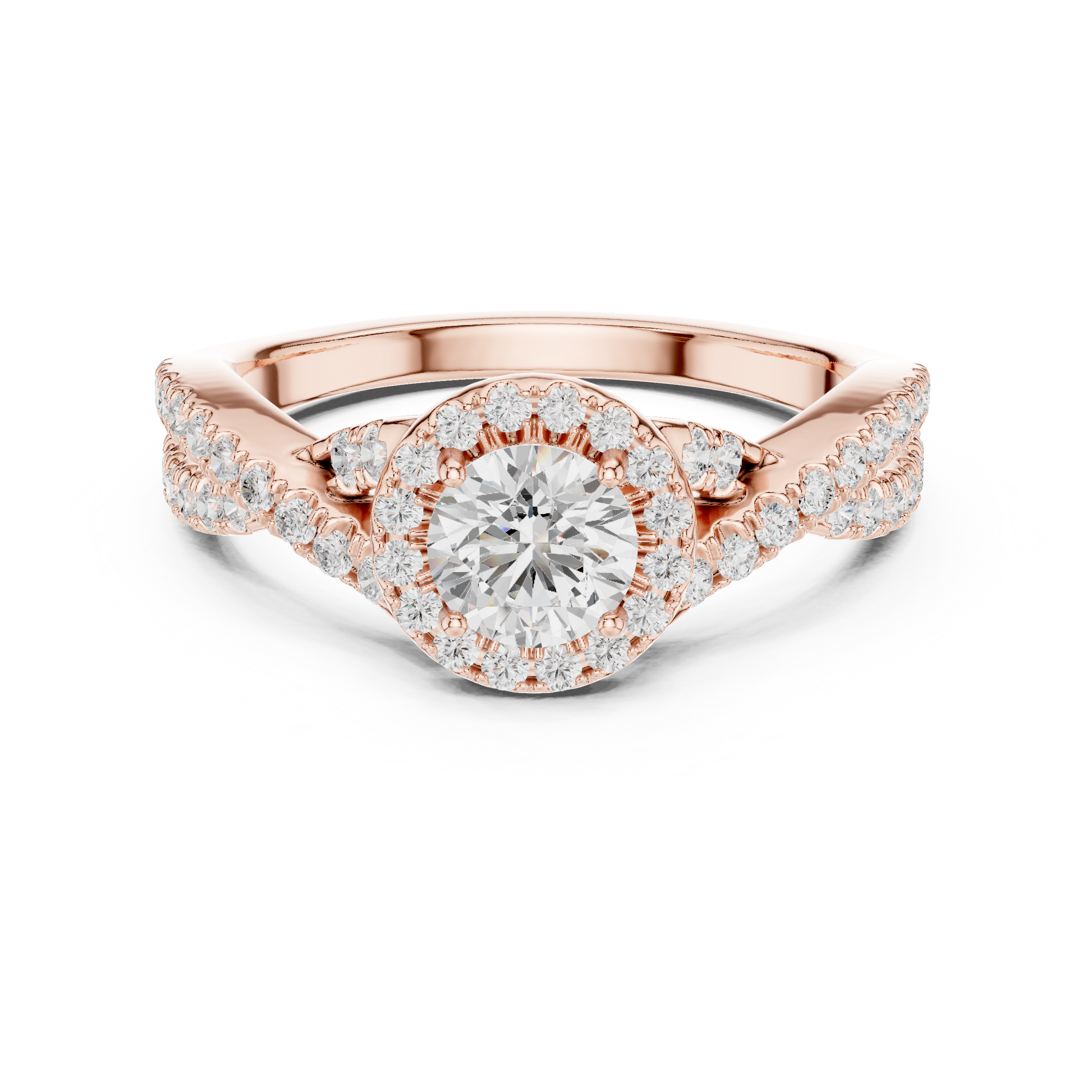 Round Halo Lab Grown Diamond Ring