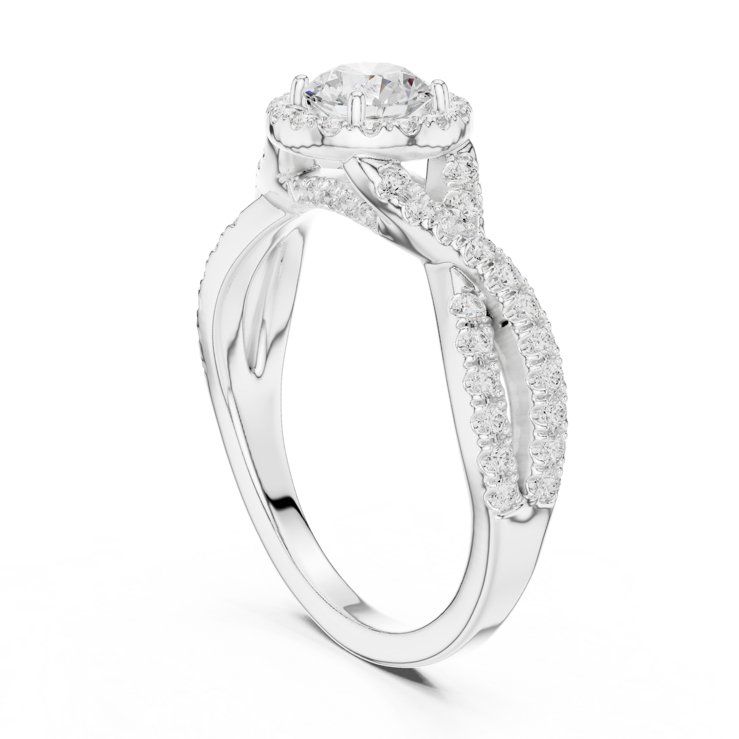 Round Halo Lab Grown Diamond Ring