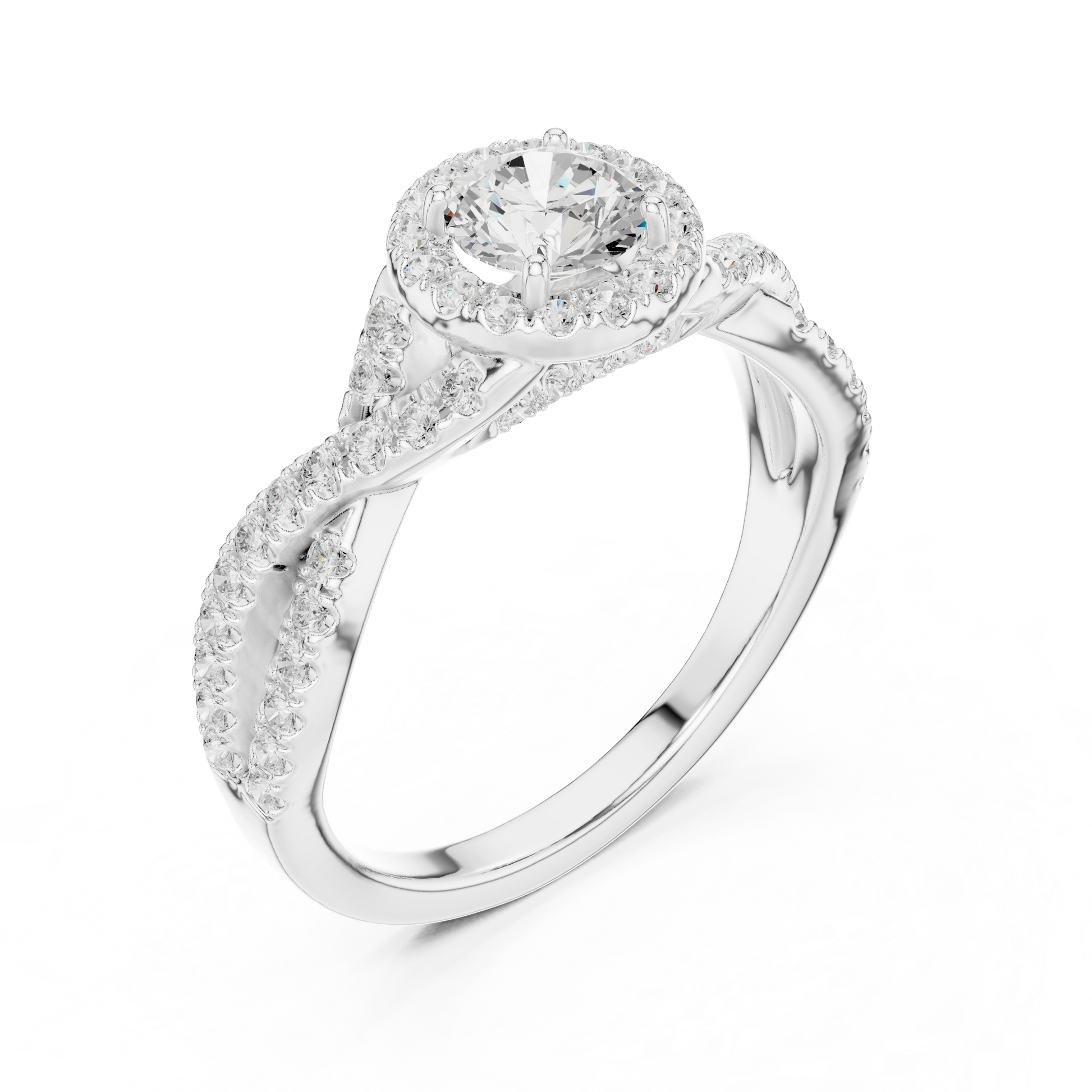 Round Halo Lab Grown Diamond Ring
